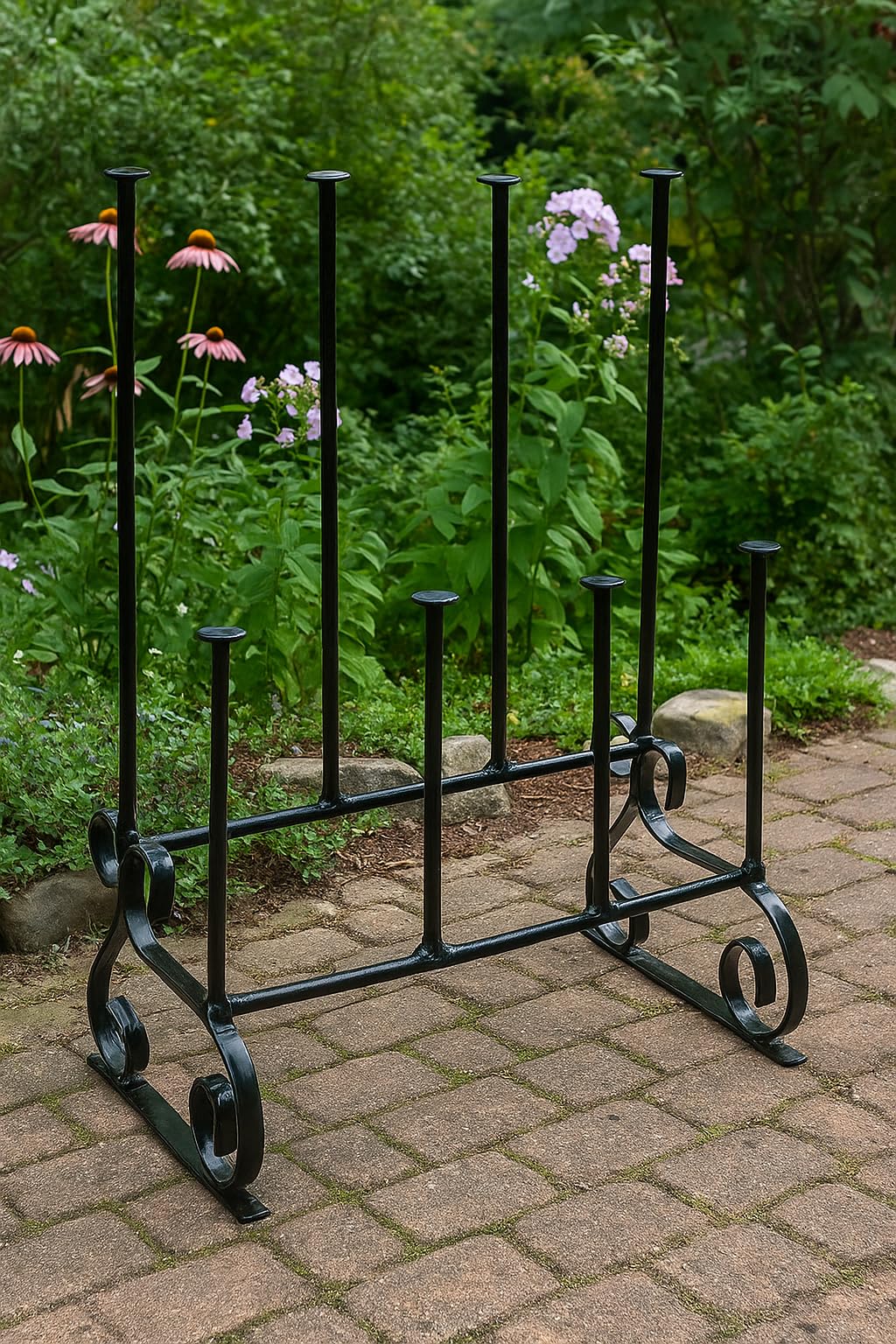 Wellington - Supporto per stivali da passeggio in acciaio inox, per interni ed esterni, contiene 4 paia di stivali di gomma, stivali da passeggio o scarpe, supporto impermeabile per stivali