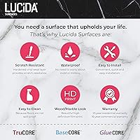 Vista 6 de MaxCore Pro Lucida Surfaces Tablón de muestra Tablones de vinilo de lujo impermeables con bloqueo de clic entrelazado