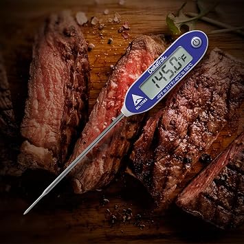 DeltaTrakessentials 11063 FlashCheck Jumbo Display Auto-Cal Needle Probe Thermometer