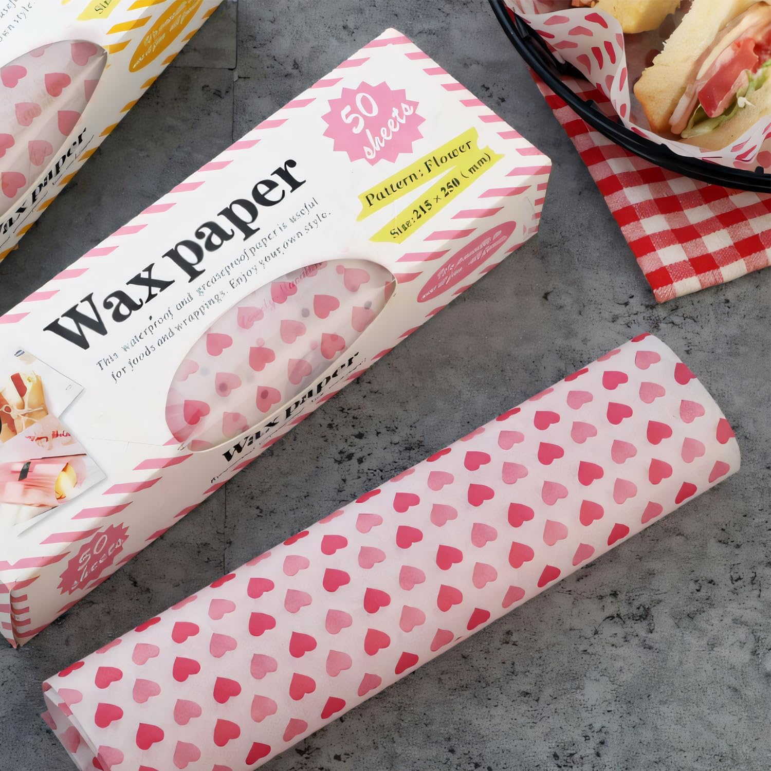 Carta Cerata Alimentare SZCXDKJ - 50 Fogli 21.5x25cm Impermeabile Per Dolci, Panini E Conservazione Cibo - Foto 12