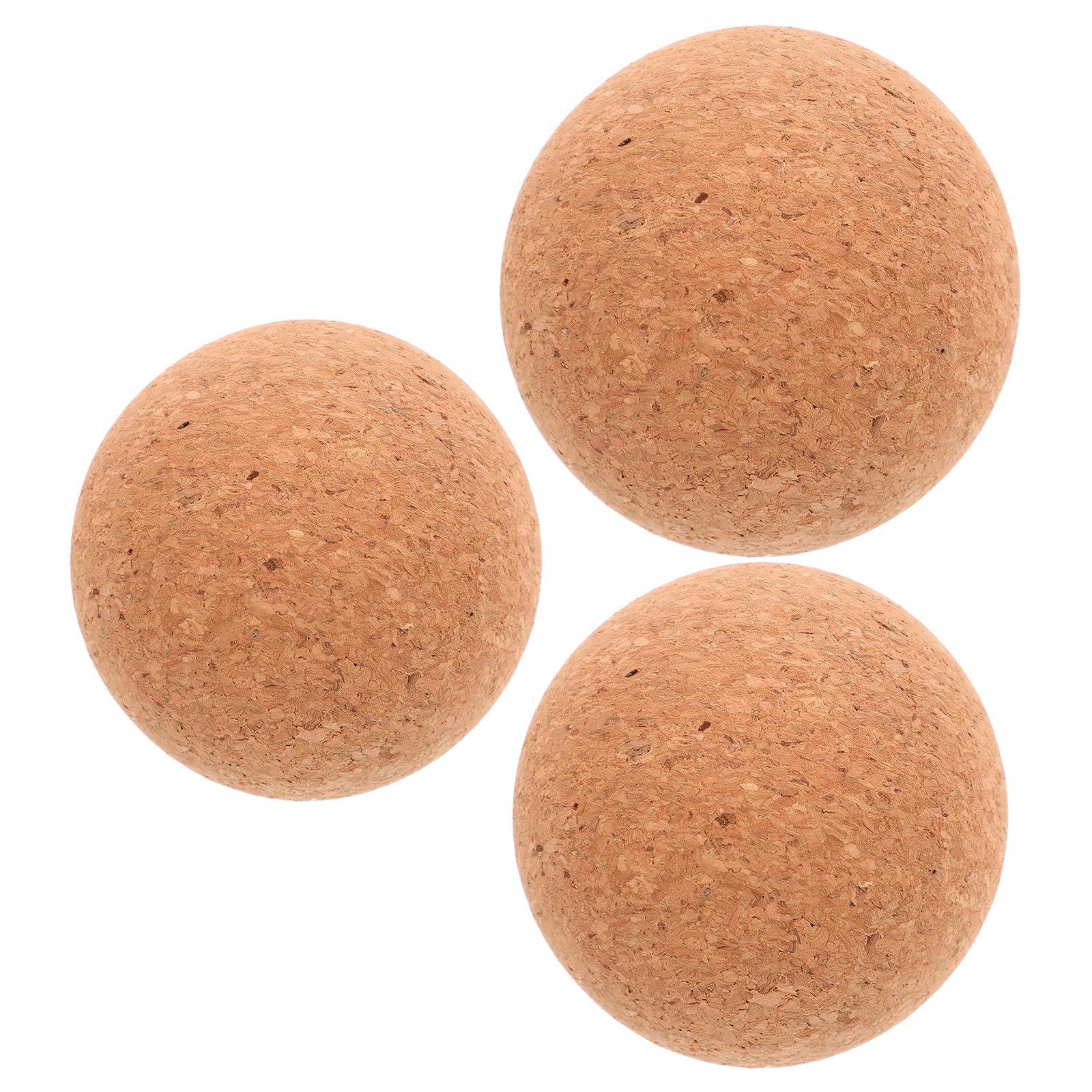 Healvian 3er-Set Kork-Massagebälle für Tiefengewebsmassage – Tragbares Muskelregenerationsgerät, Yoga-Massagebälle 8/9/10 cm zur Entspannung von Rücken, Nacken und Füßen