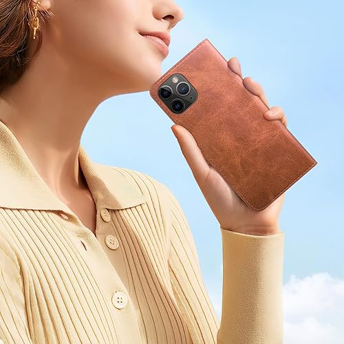 Miniatura 7 de Funda tipo cartera desmontable 2 en 1 para iPhone 11 Pro Max con soporte para tarjeta de crédito, bloqueo RFID, funda protectora de piel sintética