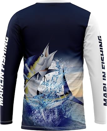 Mens Long Sleeve Fishing Jersey Breathable Cooling Lightweight For Men | Loose fit quick dry sun protective apparel suitable for multiple fishing scenarios daily wear ideal gift for angling lovers