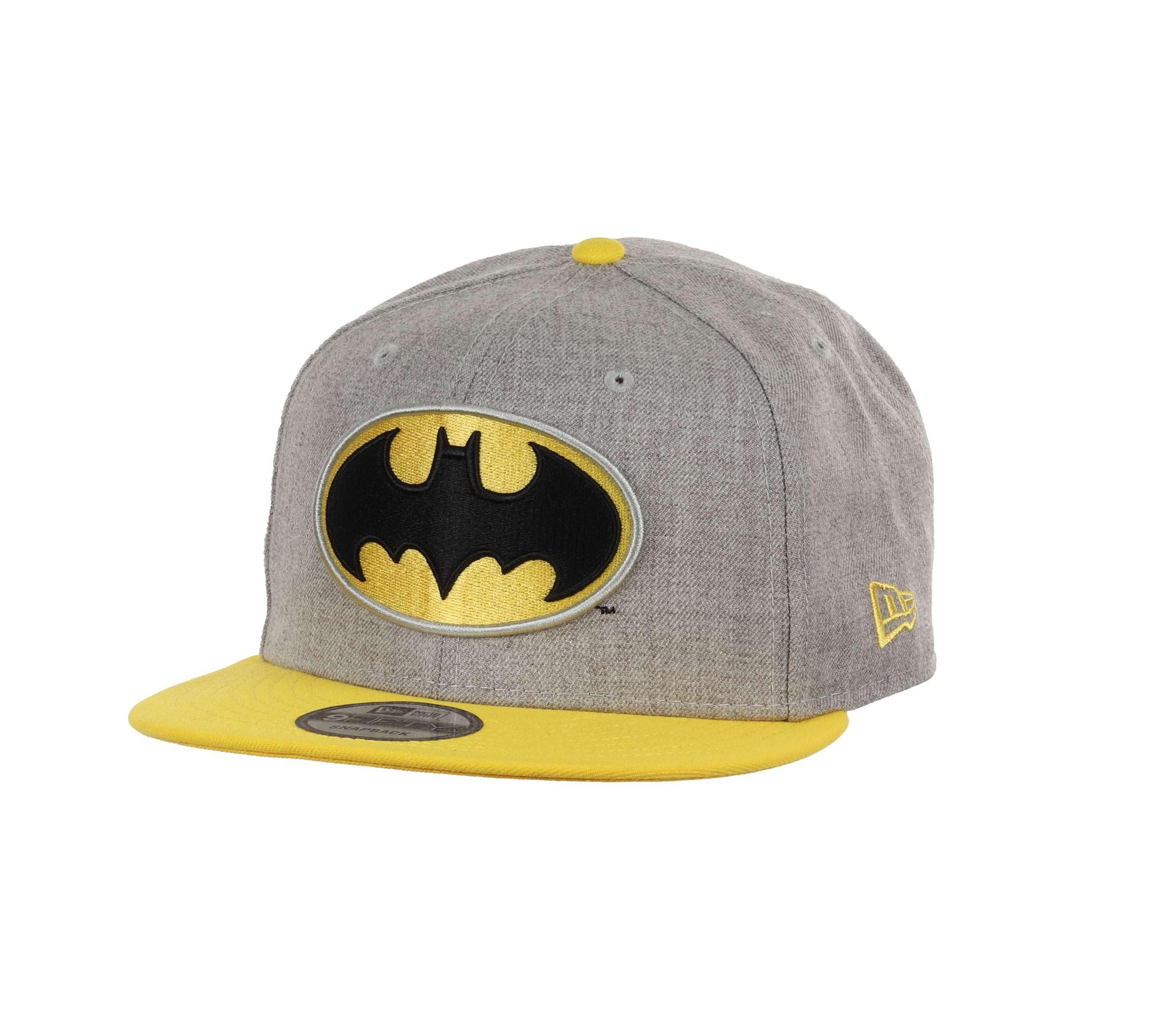 New Era Batman DC Two Tone Grey Yellow 9Fifty Adjustable Snapback Cap