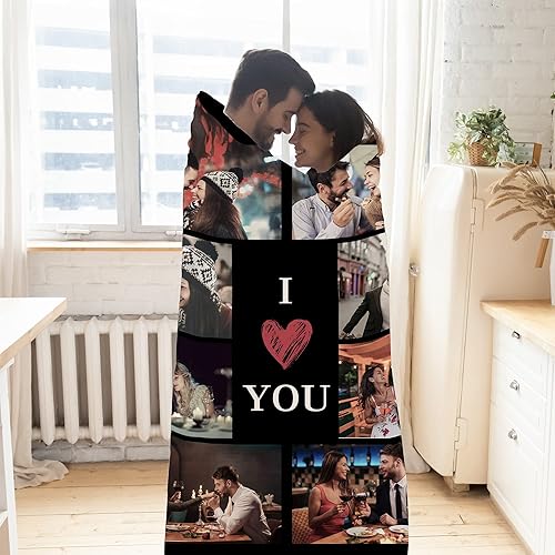 Miniatura 5 de Regalos personalizados de cumpleaños para el Día de la Madre para mamá, manta personalizable con fotos, regalos de aniversario, cumpleaños, boda,