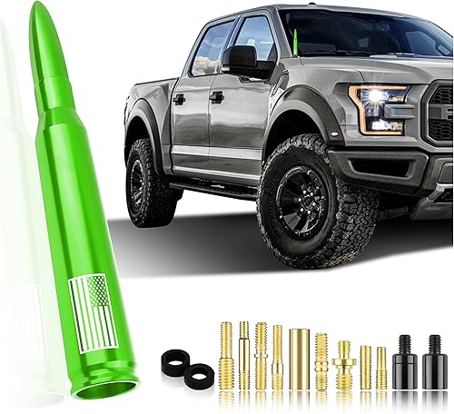 Antena de bala para coche, accesorios de decoración exterior de camión, antena de reemplazo para vehículos de coche compatible con Ford F150, RAM