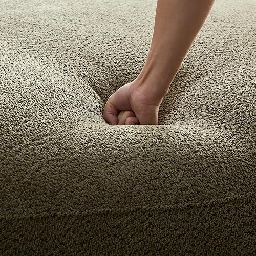 Miniatura 6 de Sofá modular modular minimalista de 135.4 pulgadas, cómodos sofás tapizados Boucle con diván de gran tamaño, sofá profundo, sofás modulares y