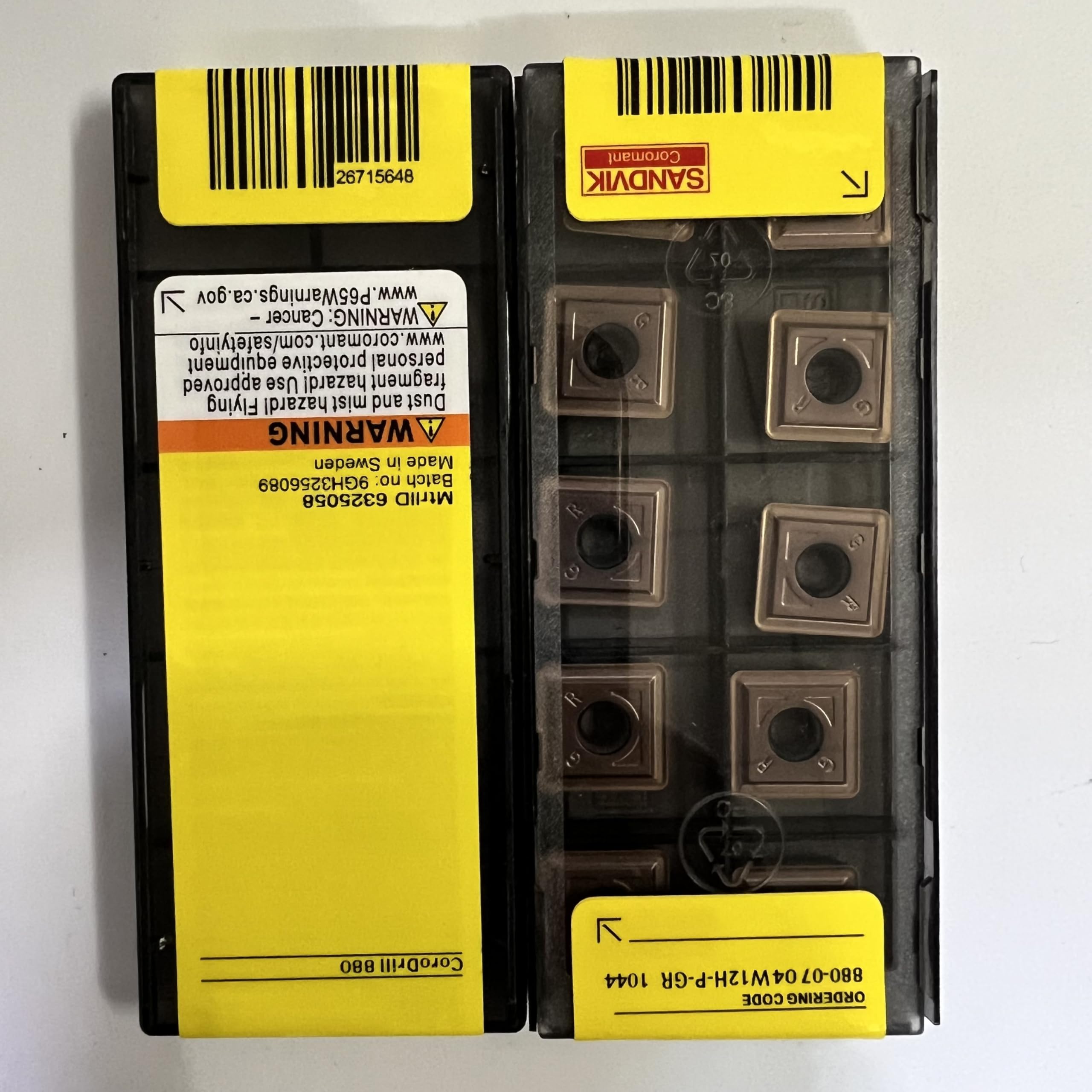 Lames en métal dur haute précision lot de 10 plaquettes amovibles 1044