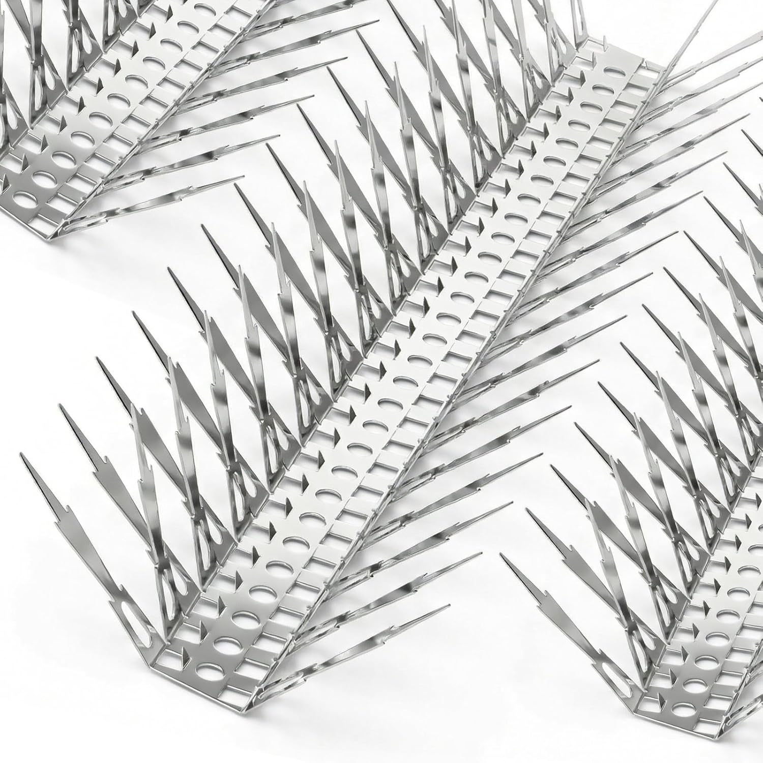 OFFO Bird Spikes, 304 Stainless Steel Pigeon Spikes Cover 20 Feet, Easy to Install for Outside Balcony Roof Fence Window Sills, Outdoor Weatherproof