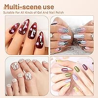 Vista 76 de AORAEM Lámpara LED UV para uñas: lámpara U V de cuello de cisne de doble cabeza para uñas de gel, luz LED de curación flash con 6 lupas para el Negro