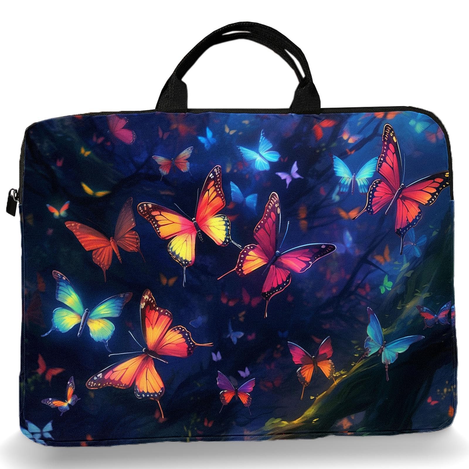 RUUHLJLET 15-Inch Laptop Sleeve – Stylish, Lightweight, Shockproof, Water-Resistant Case for Lenovo, HP, Dell, Asus Notebooks - Butterfly