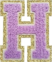 Vista 72 de SPRT - Parches de letras de chenilla universitaria con purpurina, parche de letras blancas para planchar con letras del alfabeto para disfraz