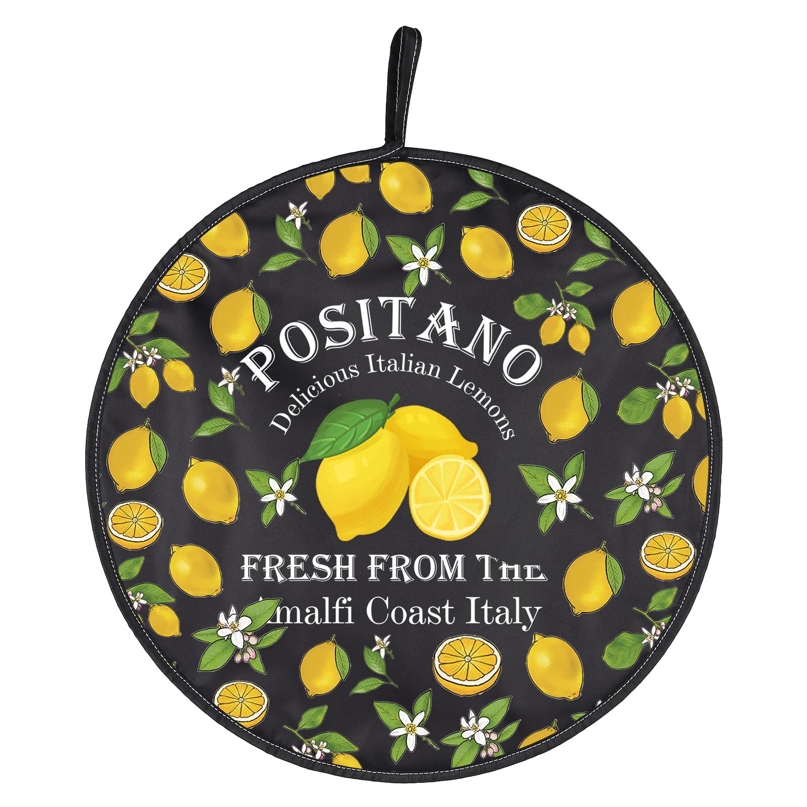Housse de plaque de cuisson Positano motif citrons italiens protège-table de cuisine