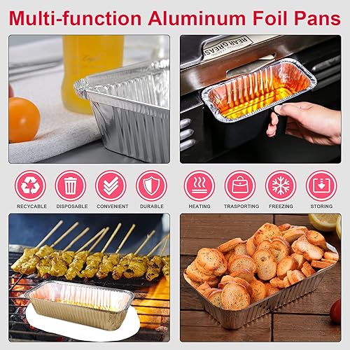 Miniatura 6 de Uniflasy Paquete de 60 forros de bandejas de goteo 6417 para Weber Genesis II 400600 Summit 400600 Summit y SmokeFire EX4EX6EPX6, para plancha Weber