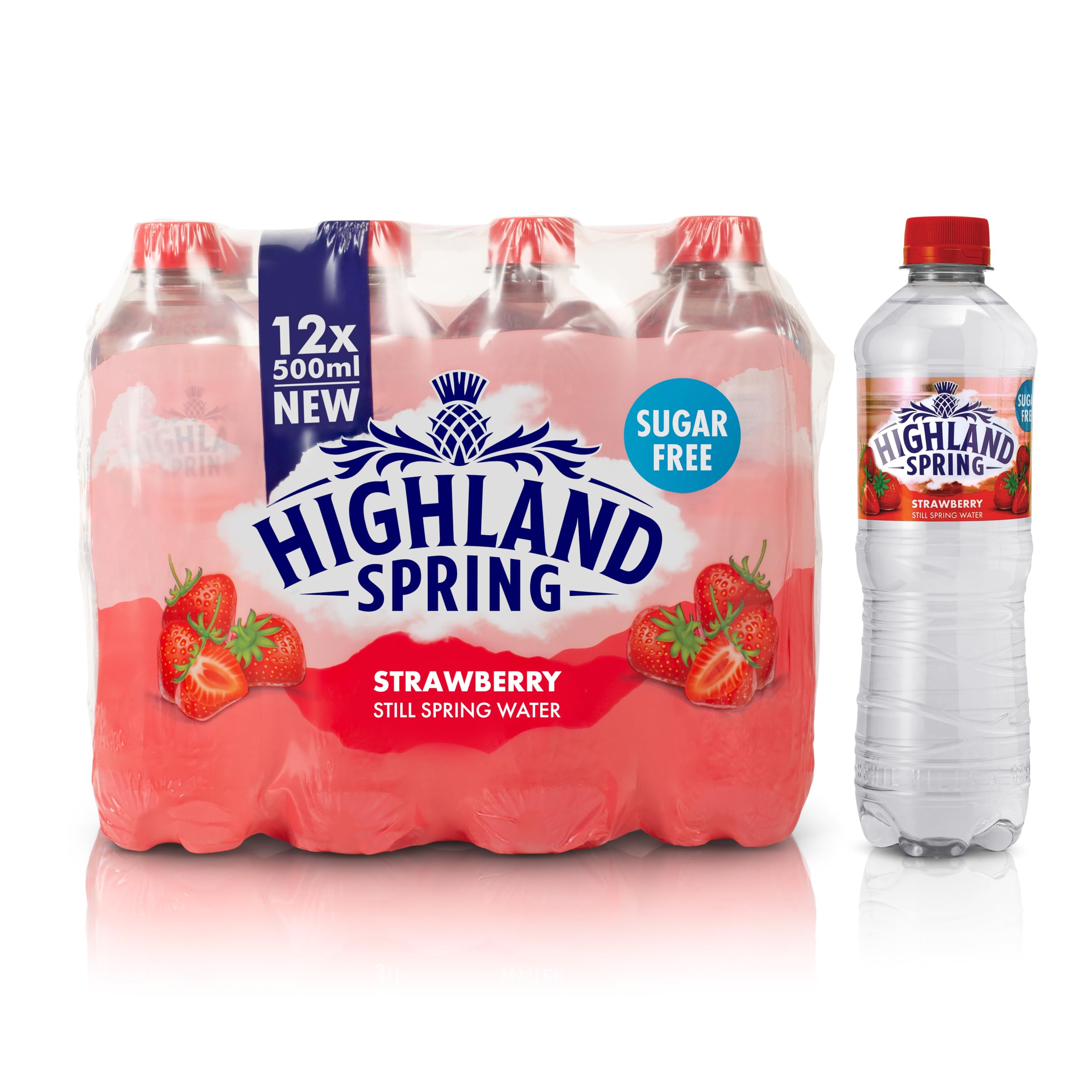 Highland Spring Strawberry Flavoured Still Water 12x500ml