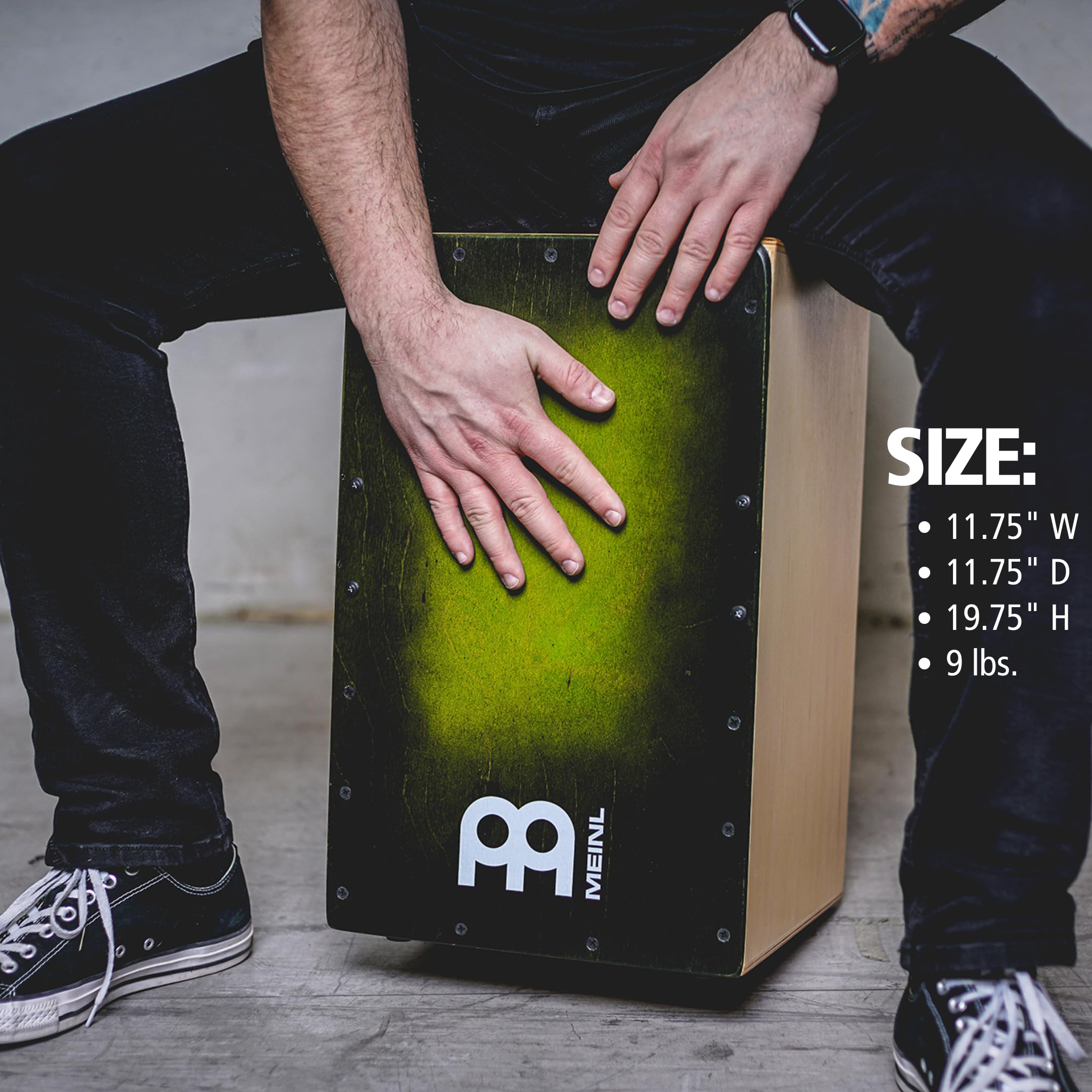 Meinl SC100GRB Snarecraft 100 Cajon Green Burst - Cajon