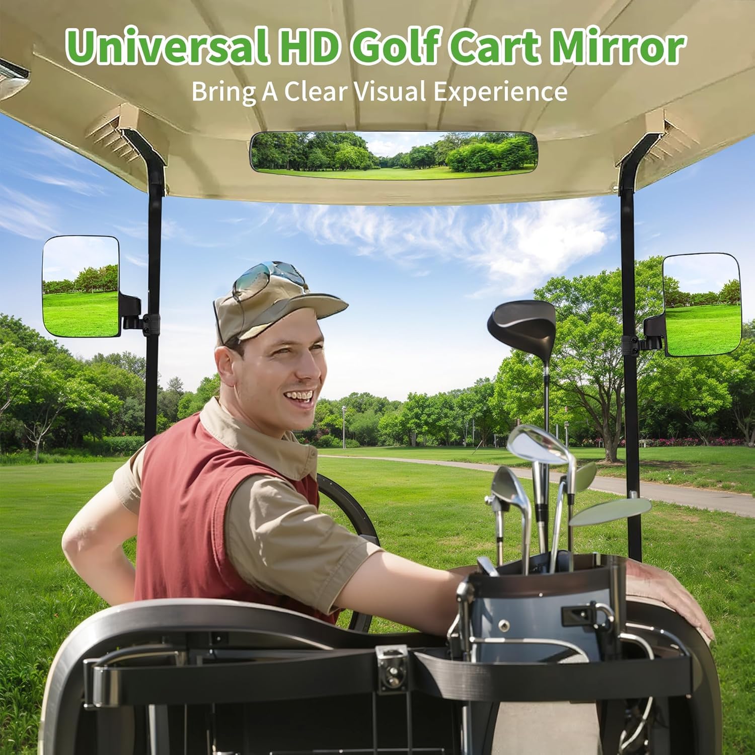 10L0L Golf Cart Mirror - Image 3