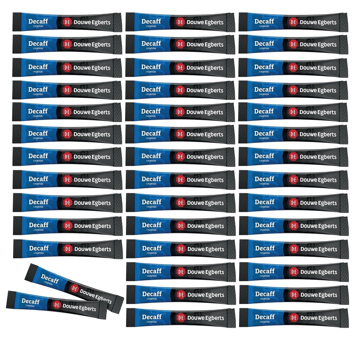 Douwe Egberts Decaf Instant Coffee Sachets (Each 1.5g, Pack of 50) – Smooth Medium Roast Decaffeinated Single-Serve Coffee Sticks