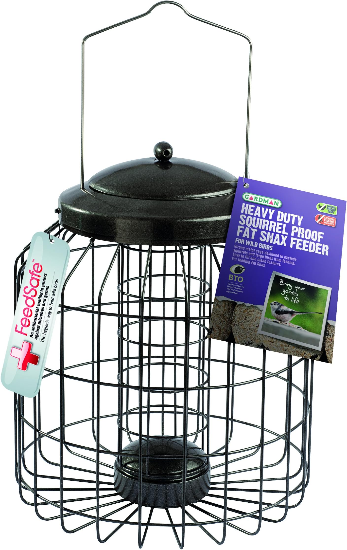 Heavy Duty Squirrel Proof Fat Snax Bird Feeder, Natural, A01822
