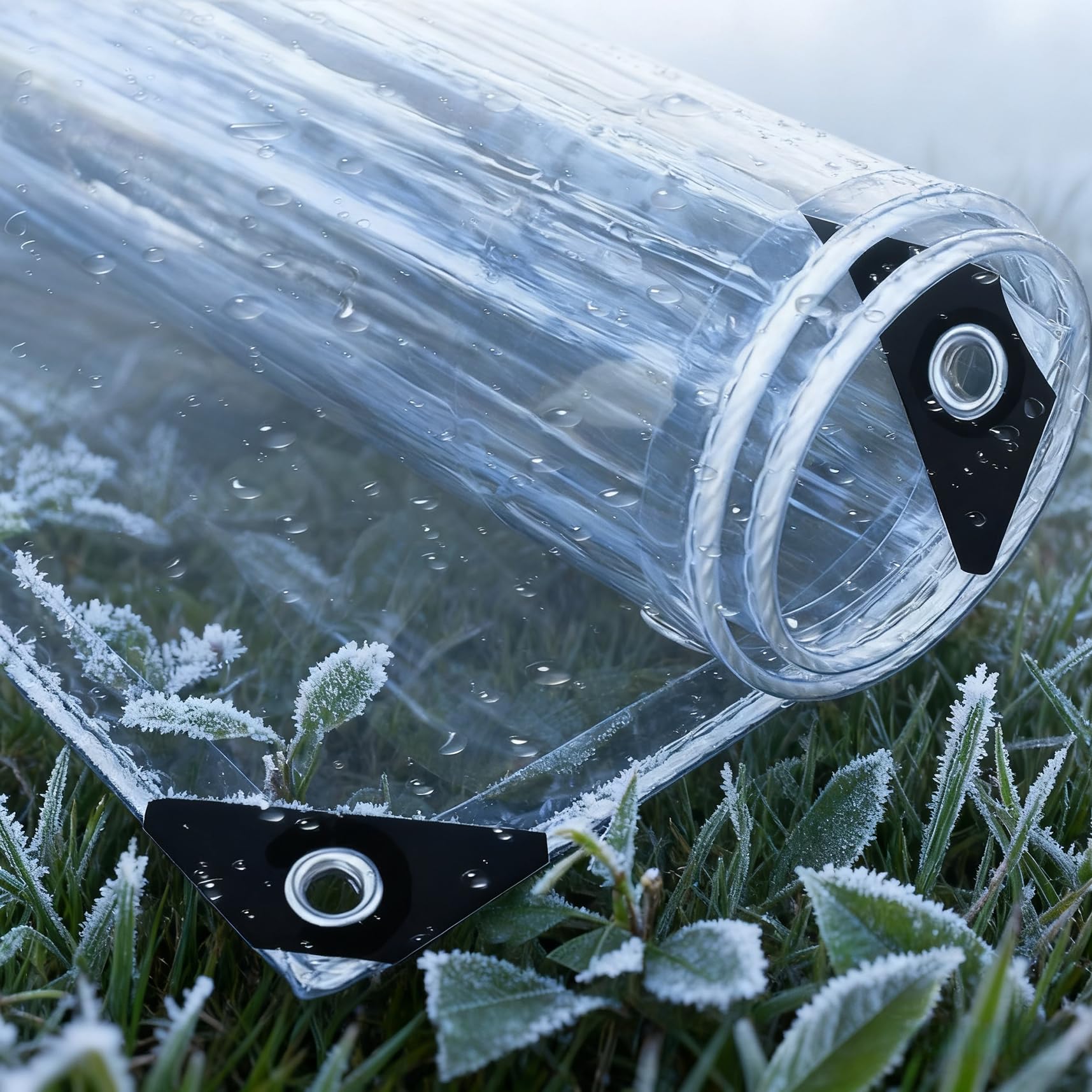 Lona impermeable transparente evita destrozos por lluvia en tus muebles de jardín