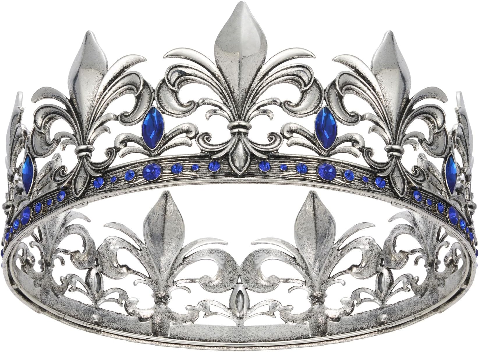 - King Crown for Men,Gold Men's Tiara Prince Diadem,Royal Medieval Cosplay Birthday Prom Halloween Hair Accessories