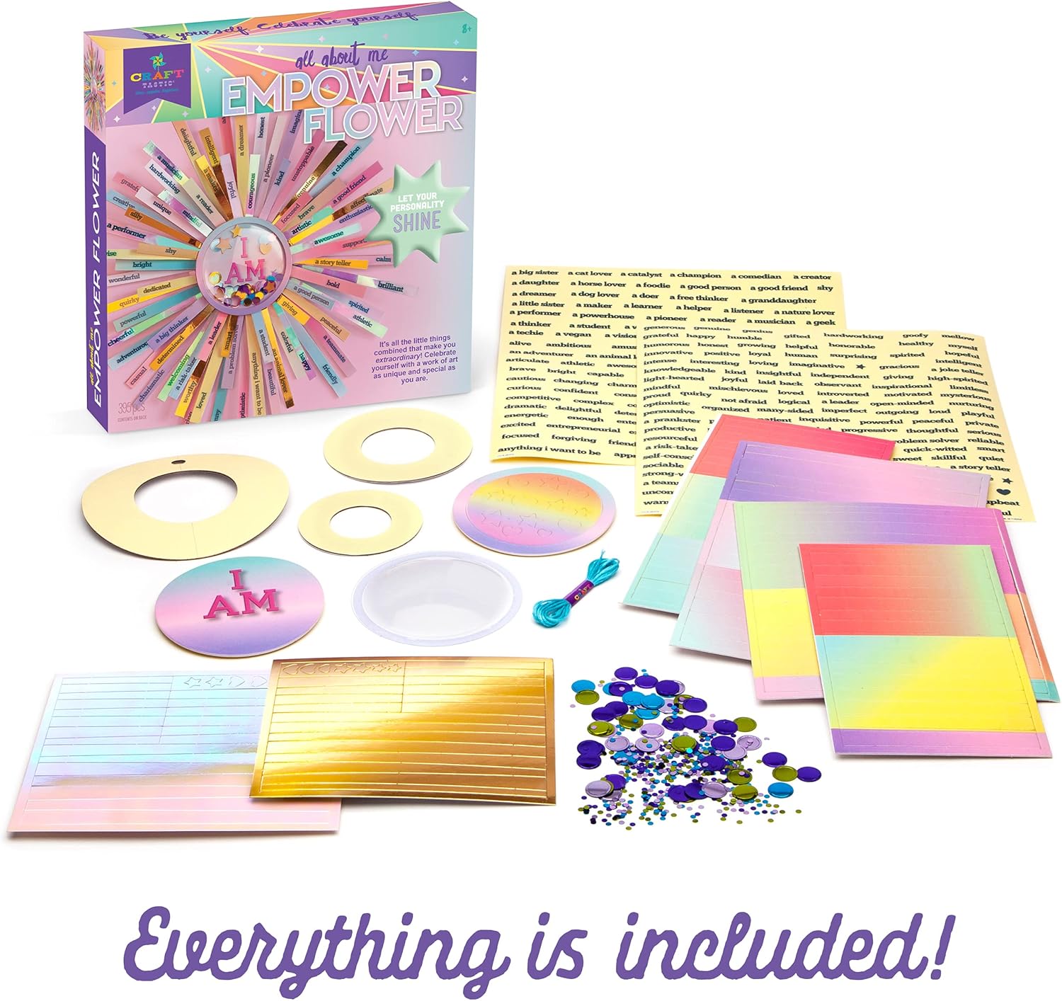 Craft-tastic – Empower Flower – DIY Arts & Crafts Kit – Creative & Fun Project to Encourage Self-Expression, Build Self-Esteem & Create Confidence in Kids, Tween & Teens : Toys & Games
