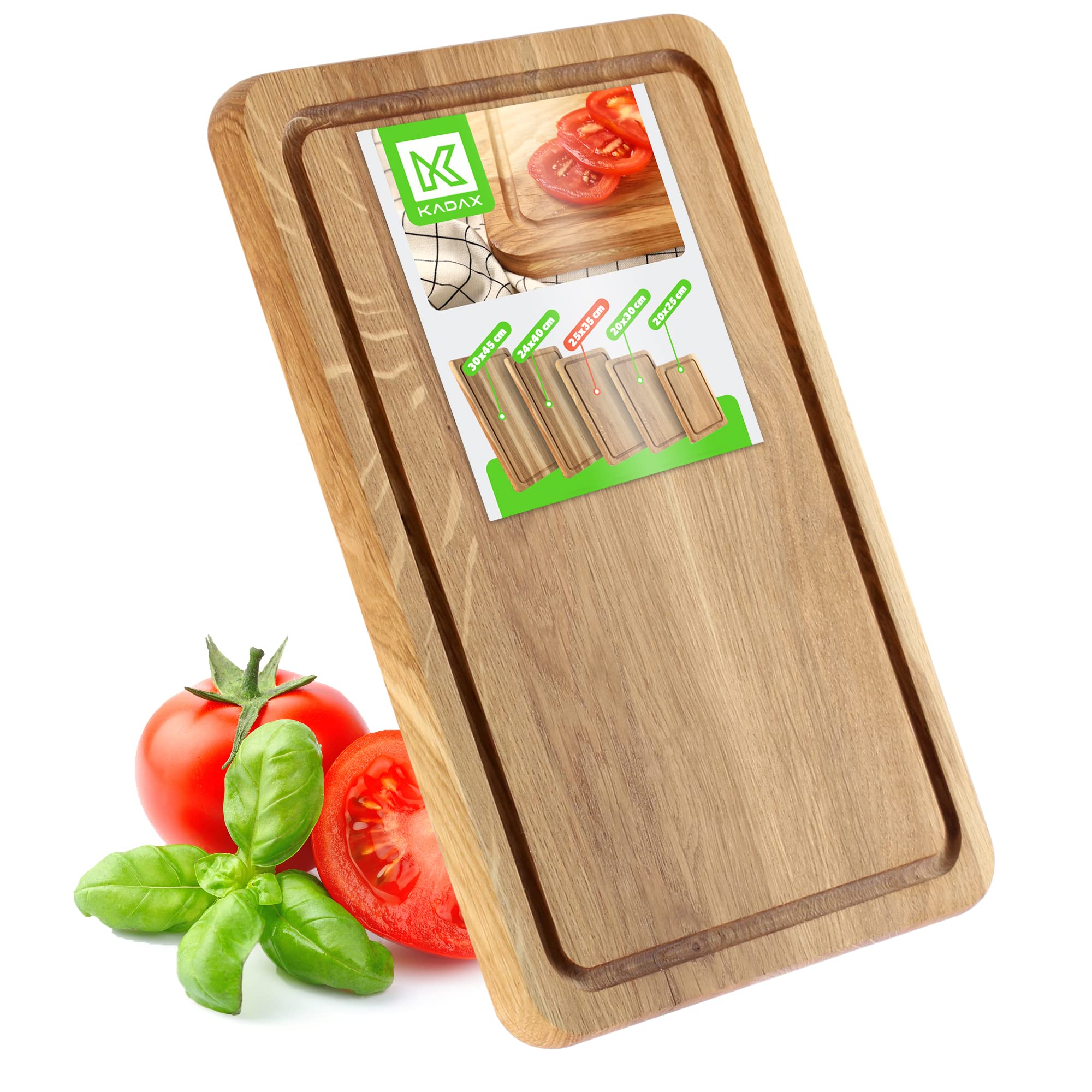 KADAX snijplank van hout, ontbijtplank, keukenplank voor brood, vlees