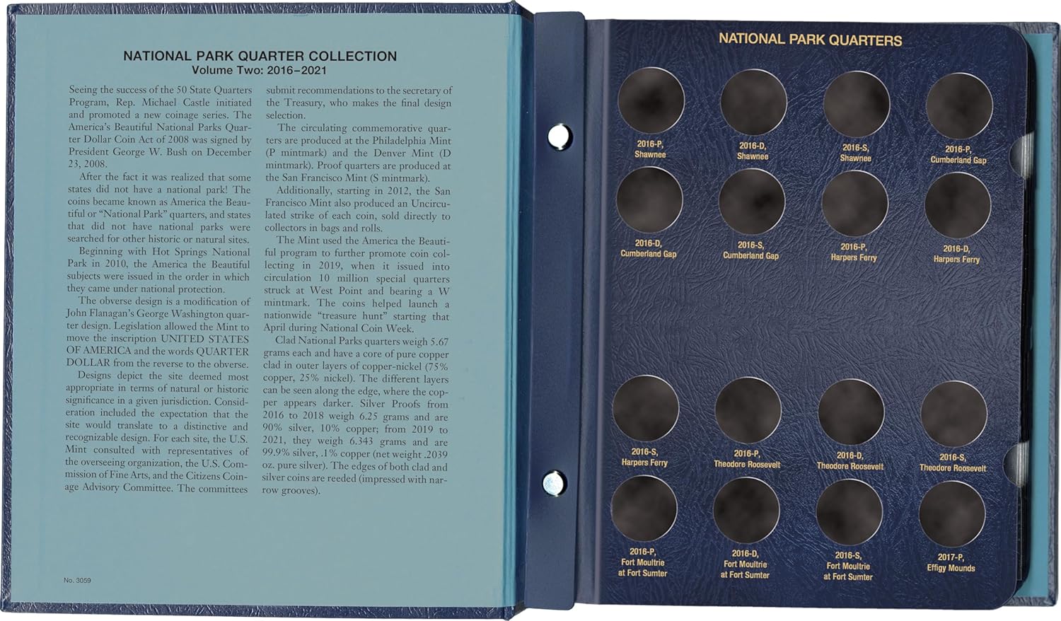 Whitman Classic® Coin Album - National Park Quarters Volume #2: 2016-2021 (P, D, & S Mints)