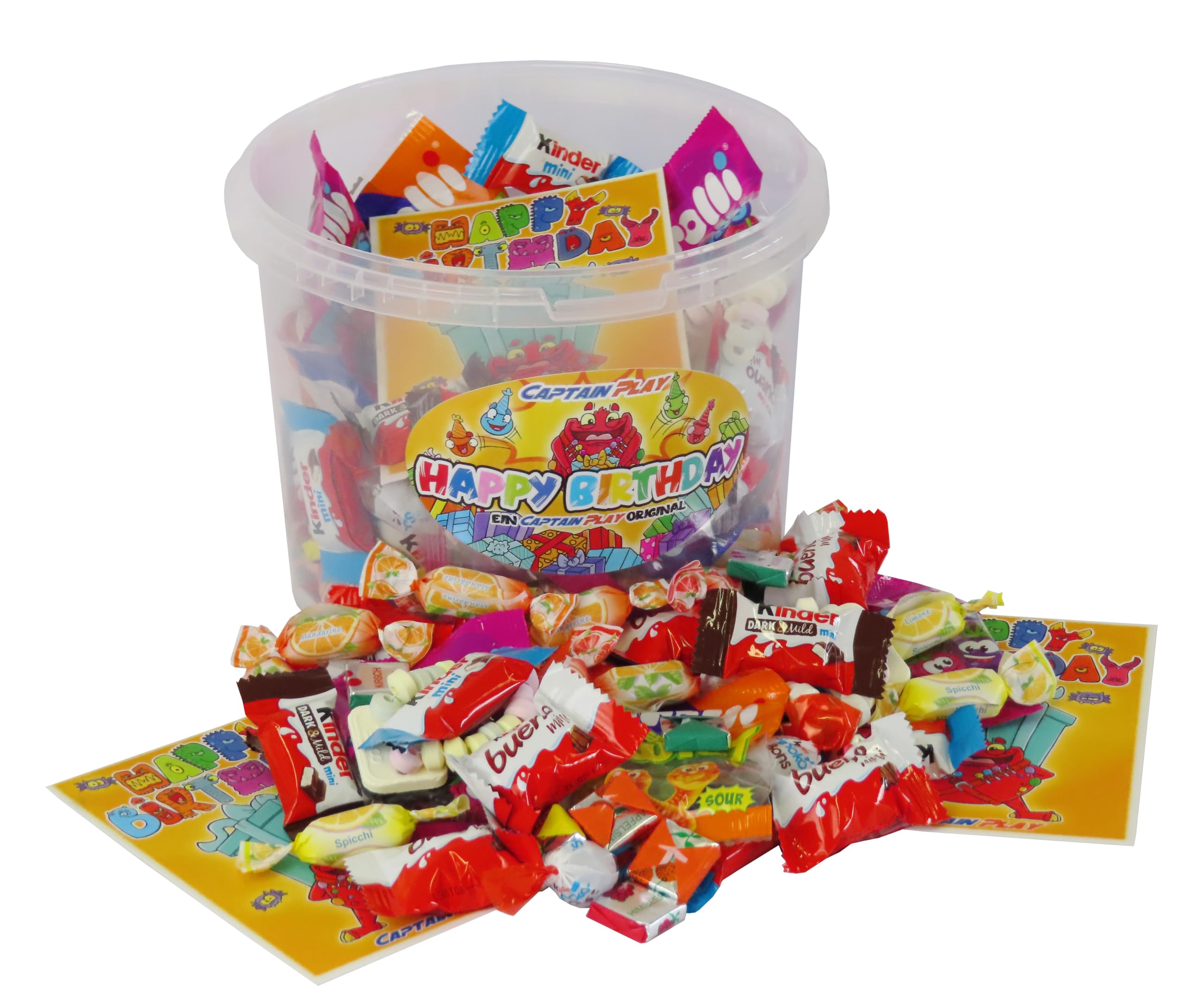 Boîte Spéciale avec Confiserie et Chocolat, Édition Fête d'Anniversaire, 1100g (avec 228 pièces)