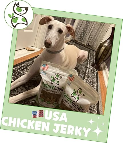 Miniatura 6 de Nature Gnaws Cecina de pollo para perros, fabricada en los Estados Unidos, golosinas masticables naturales de primera calidad para perros, sin