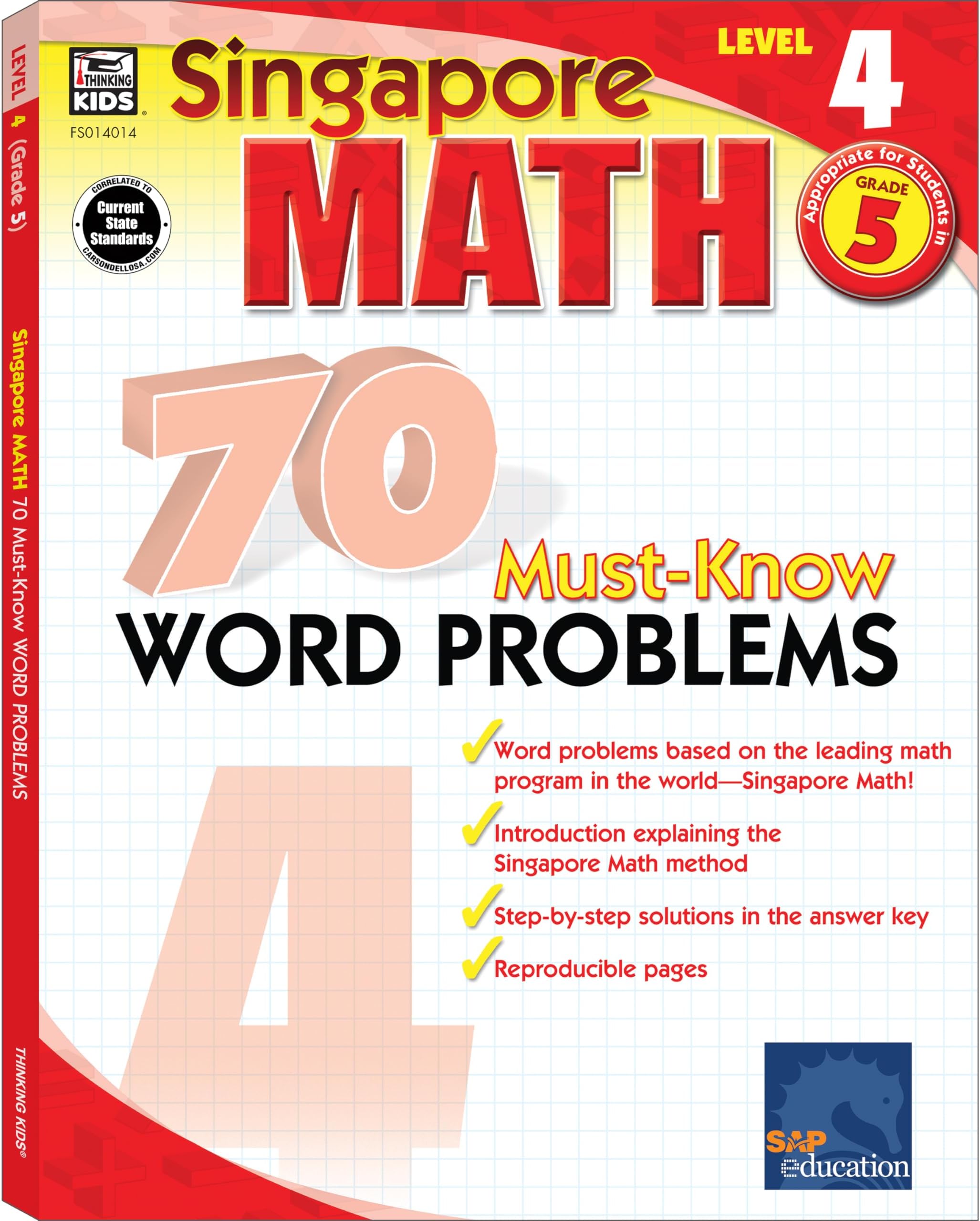 Singapore Math 70 Must-Know Word Problems Level 4, Grade 5