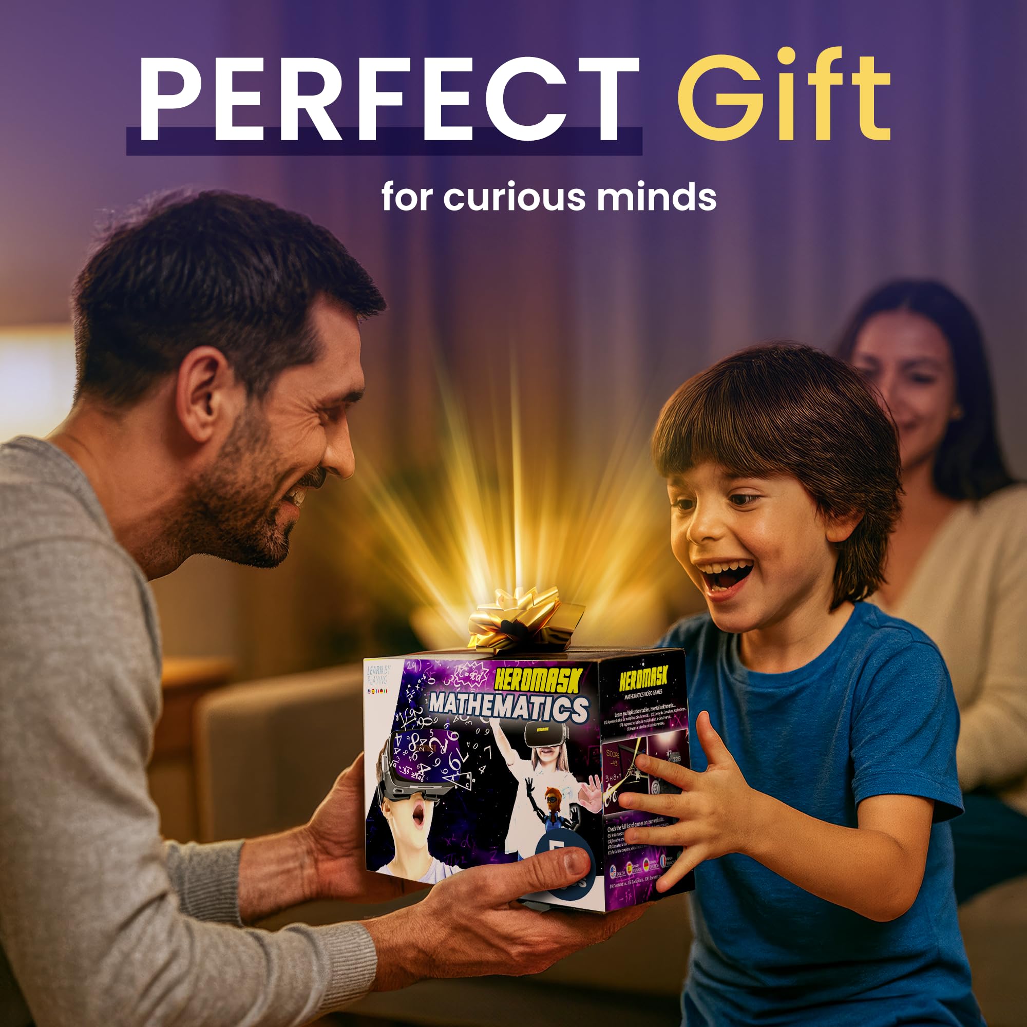 VR Headset + Math Games [Multiplication Subtraction etc] Virtual Games: Gift for Boys & Girls. Cool Educational Toys for Kids 5 6 7 8… Years Old. Virtual Reality Learning Resources Grade 1 2 3 4…8