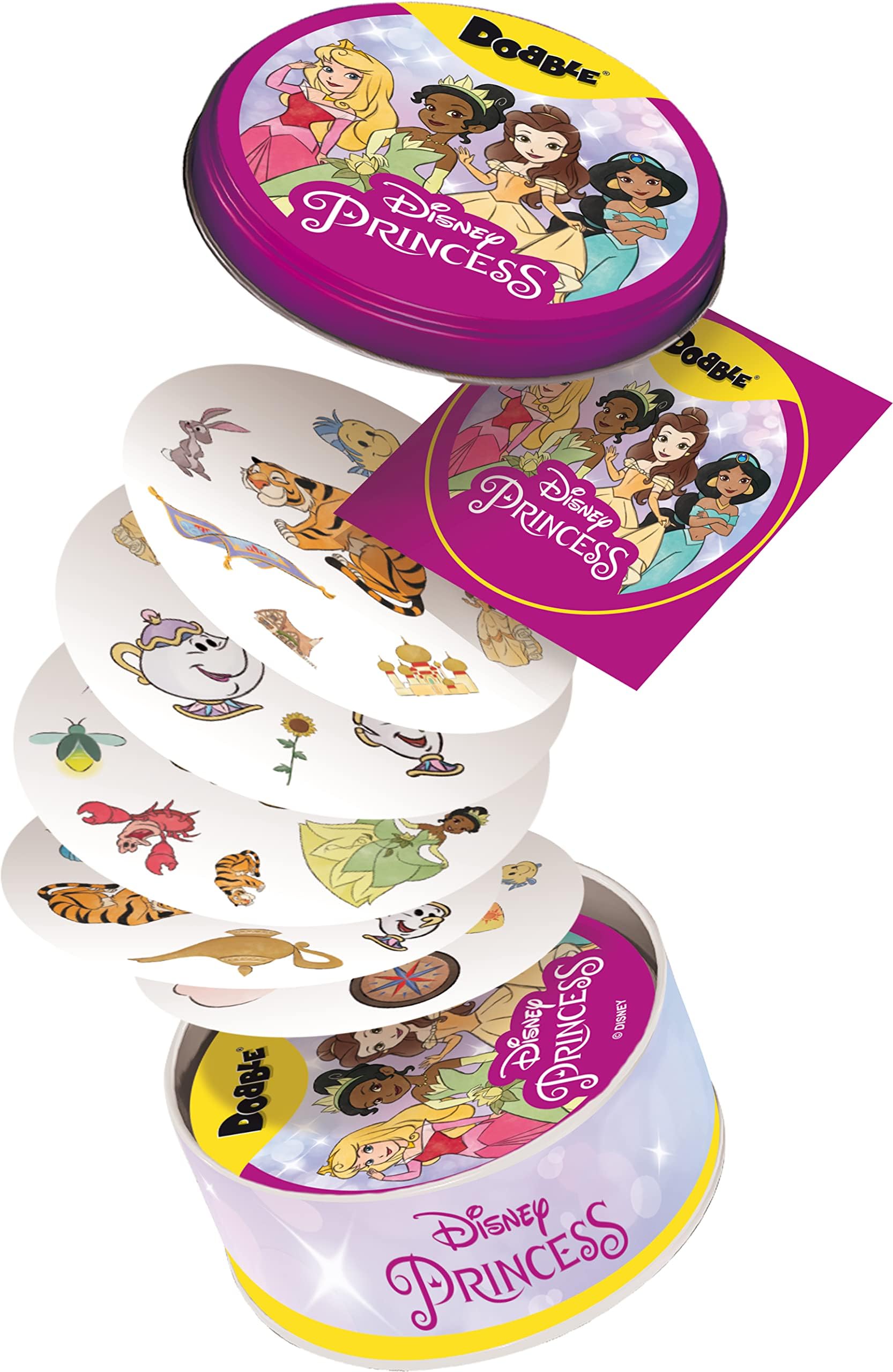 Dobble Disney Princess | Card Game | Ages 4+ | 2-8 Players | 15 Minutes Playing Time