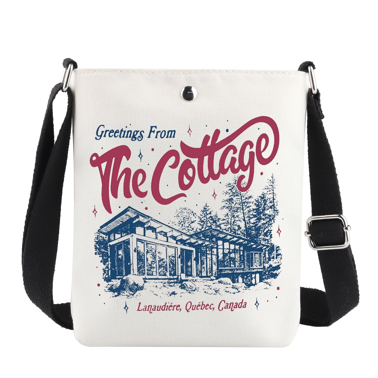 WUSUANED Hockey Romance Crossbody Bag Hockey Lover Gift Greetings From The Cottage Gift H…