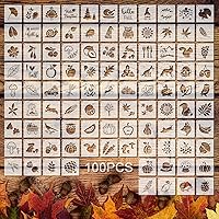 Vista 21 de 100 Piezas Plantillas para Pintar en Madera Plantillas Reutilizables Manualidades Plantillas de Dibujo Vacaciones Papel de Pared para Bricolaje