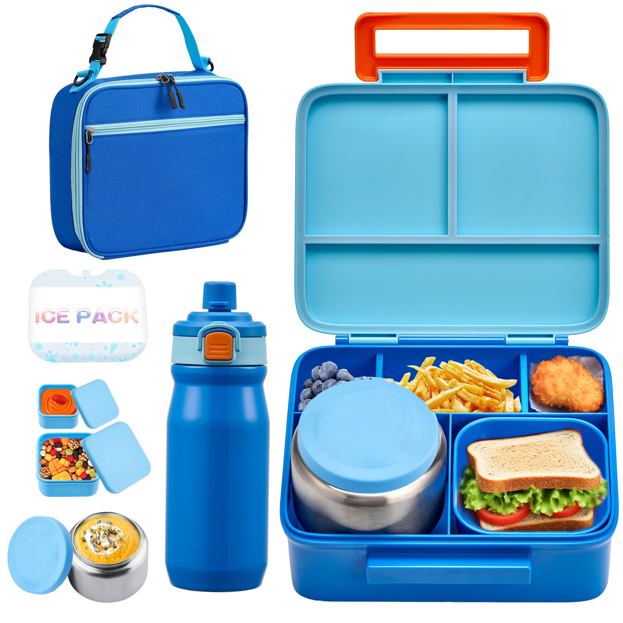 Boîte à bento pour enfants MAISON HUIS contre les fuites et repas froids avec sac et gourde
