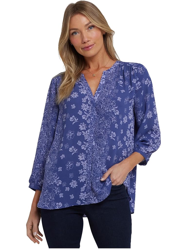 White NYDJ Pintuck Blouse