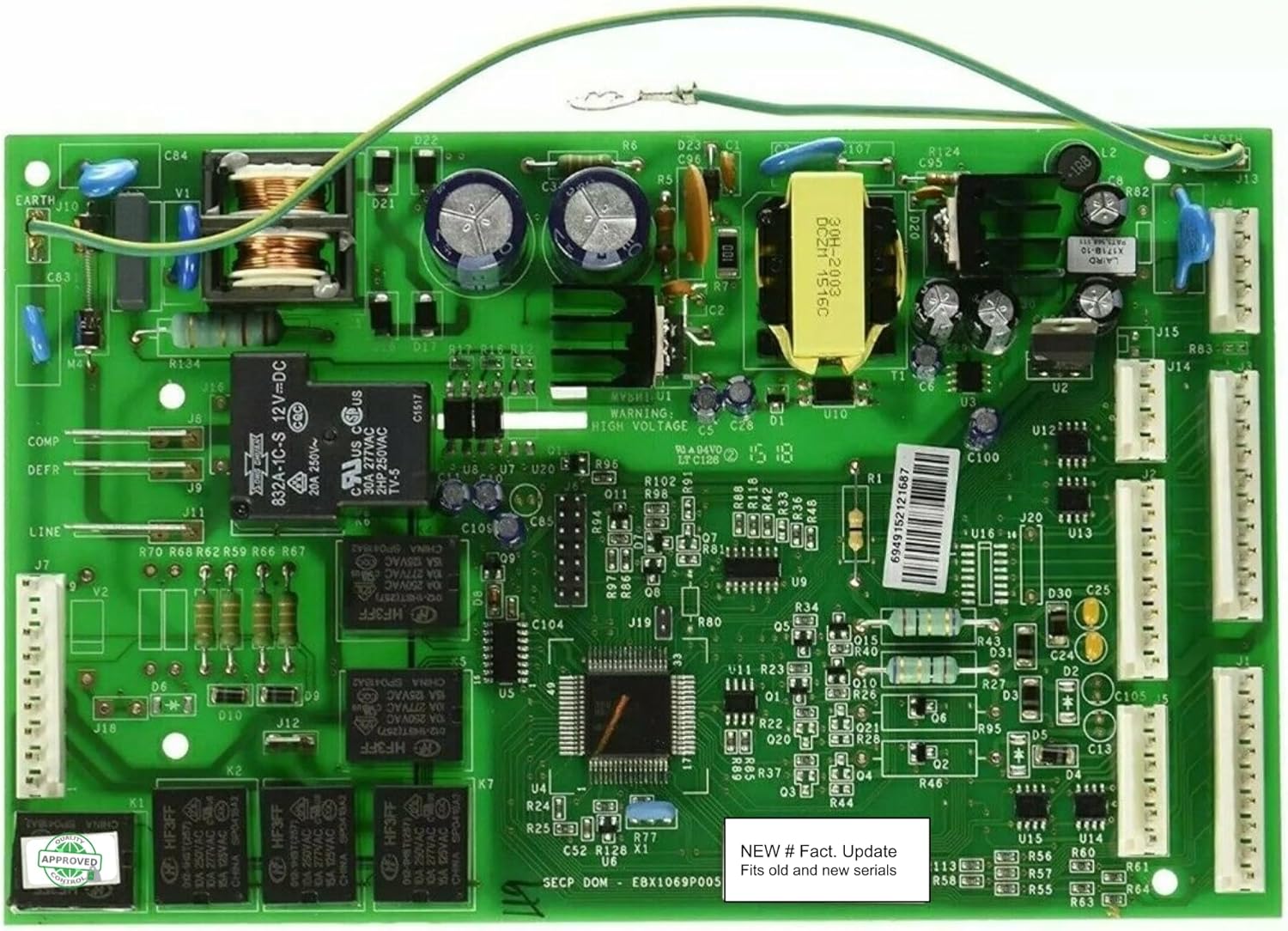 GLOB PRO SOLUTIONS Refrigerator Main Control Board Compatible with GE ref board EAP16729744 4512753, PS16729744