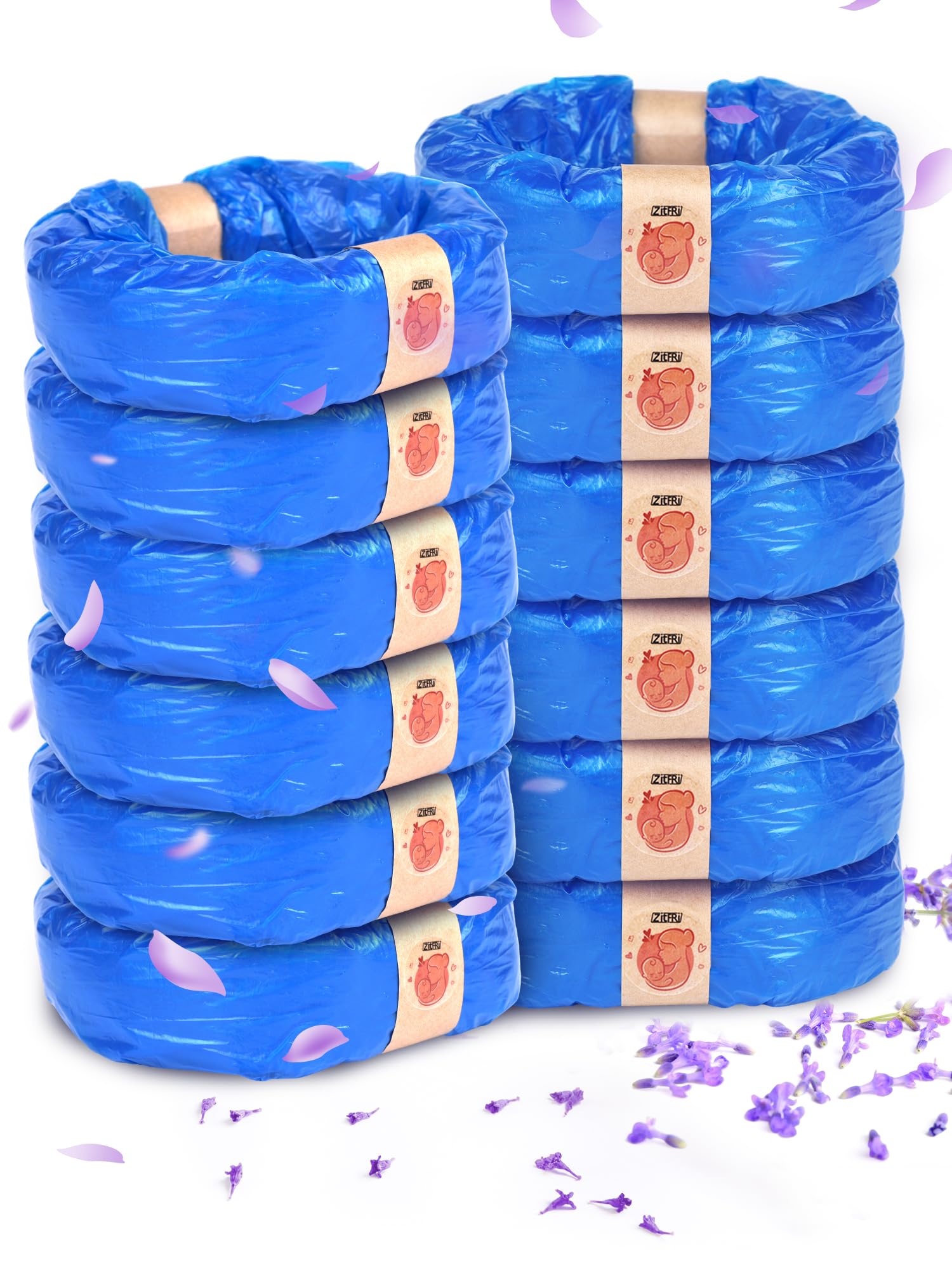 12 Recambios papelera pañales - recambios compatible Con Tomme Tipee Simplee Sangenic Twist & Click AngelCare classic xl bolsas pañales bebe - Olor a LAVANDA (Compatible Con Todos)
