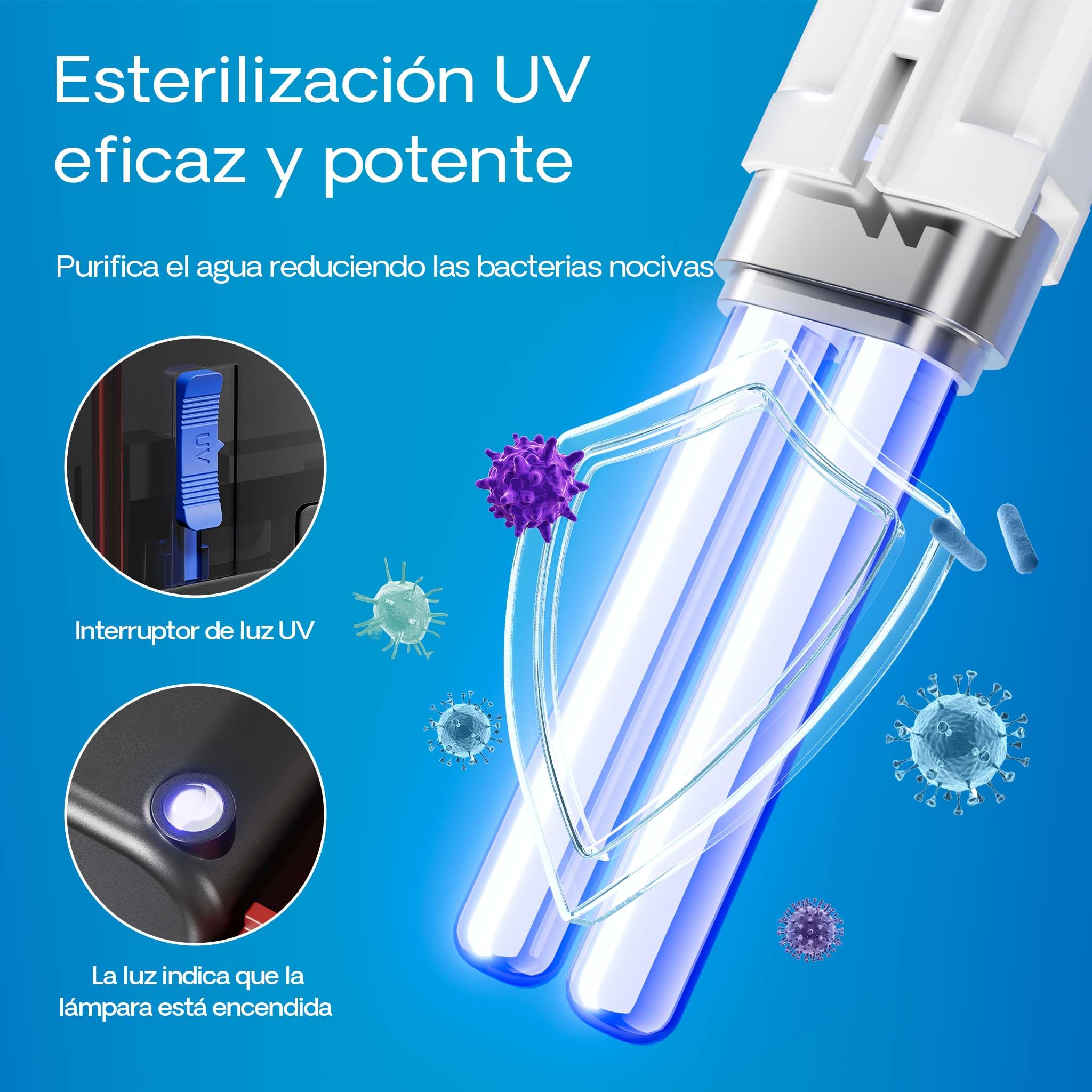 SunSun CBG-800 Filtro de Acuario Externo Colgante 800 l/h lámpara UVC 5 W integrada para acuarios de hasta 190 l, filtrado multietapa