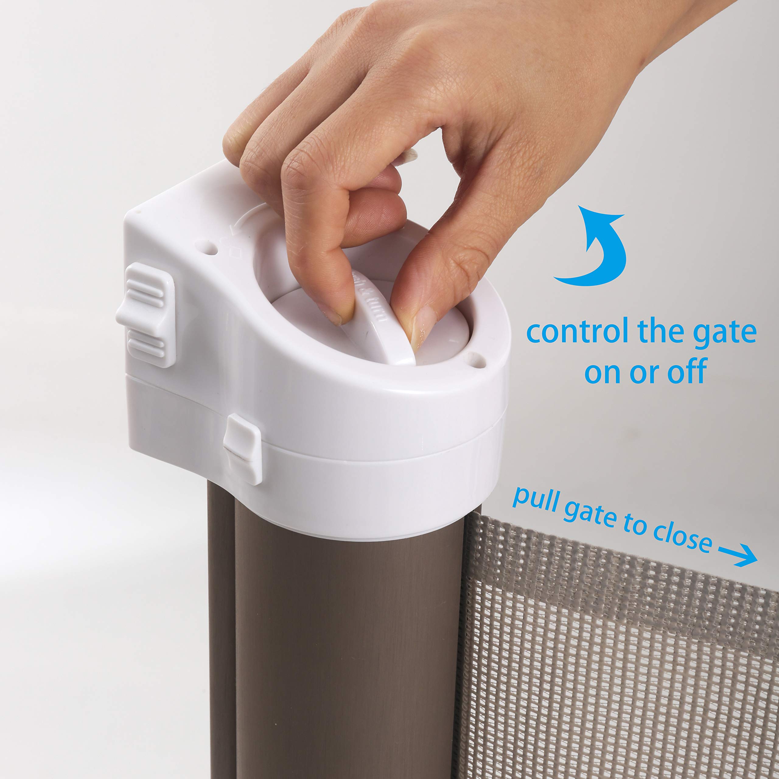 Buy Retractable Baby Gate Support Three Directions 52 INCH Wide Mesh