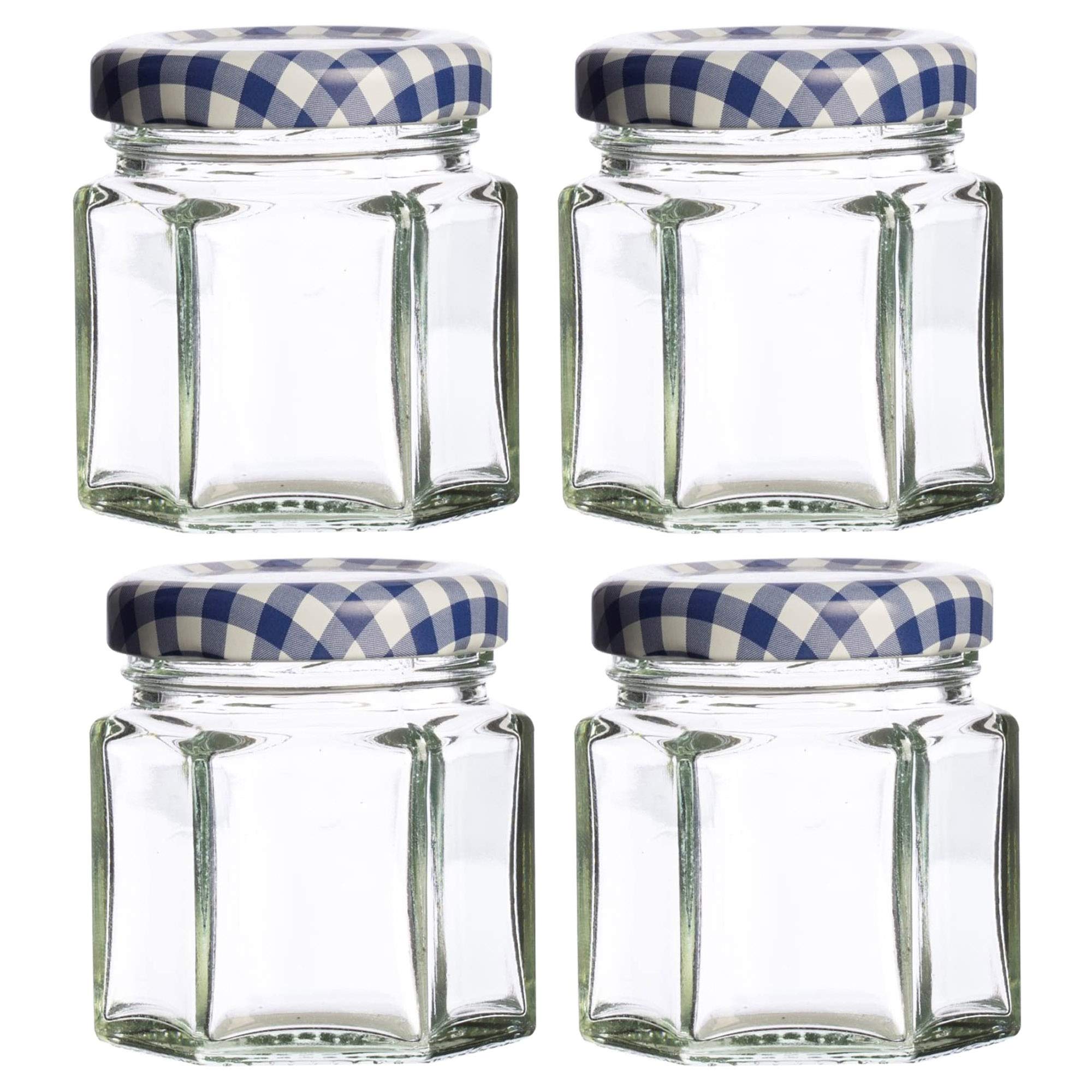 Kilner Hexagonal Checkered Twist Top Jar 48ml Transparent (Pack of 4)
