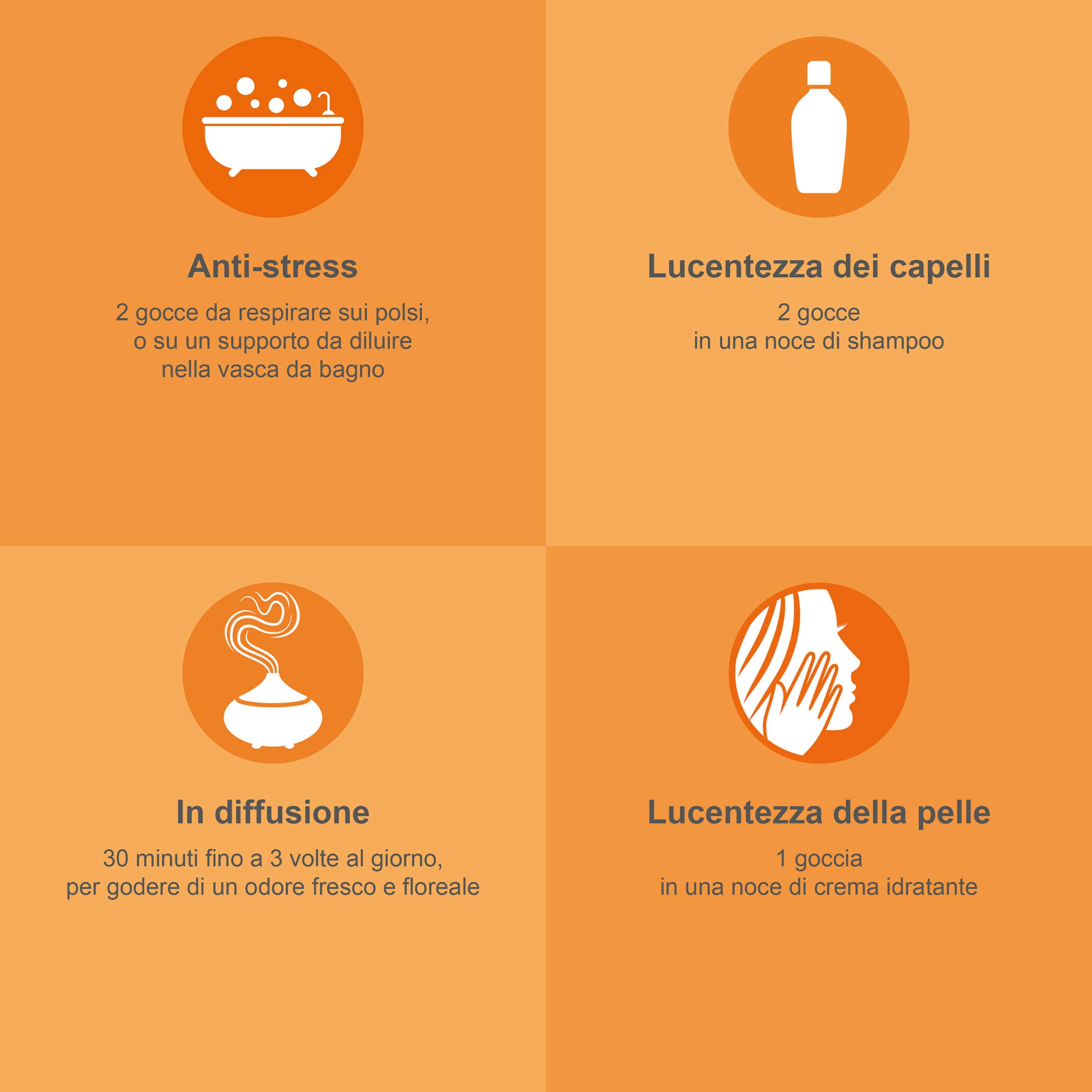 Olio essenziale Petit Grain Bigarade | Contro i capelli grassi | Contro lo stress | Puro e 100% naturale | Certificato OEBBD OECT | Aromatizza dolci e pietanze salate