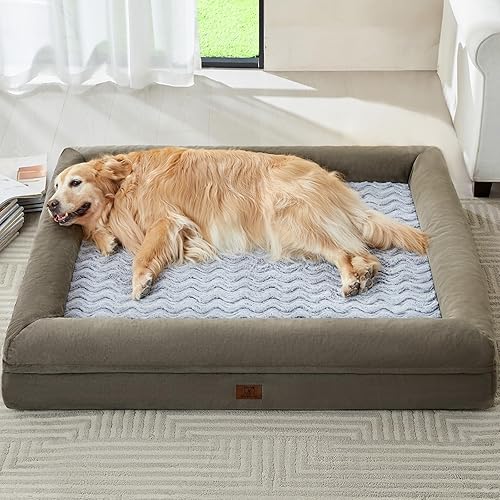 Miniatura 18 de WNPETHOME Cama extragrande XL para perro, sofá lavable para perro con funda impermeable extraíble, sofá cama grande ortopédica para mascotas con