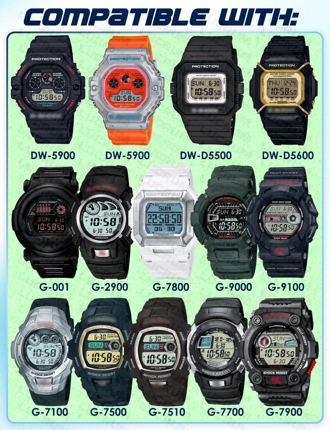 Amazon.com: Lucrum 2-Pack Watch Battery for Casio G Shock