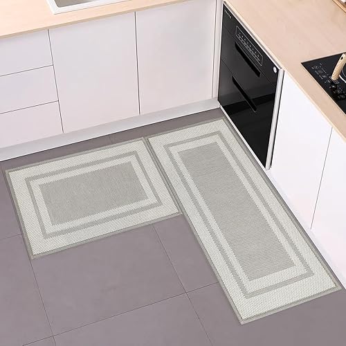 Miniatura 9 de T TRIPLOG Alfombras y tapetes de cocina antideslizantes, lavables, color beige, 20 x 32 pulgadas, absorbentes, para pisos, tapetes de cocina