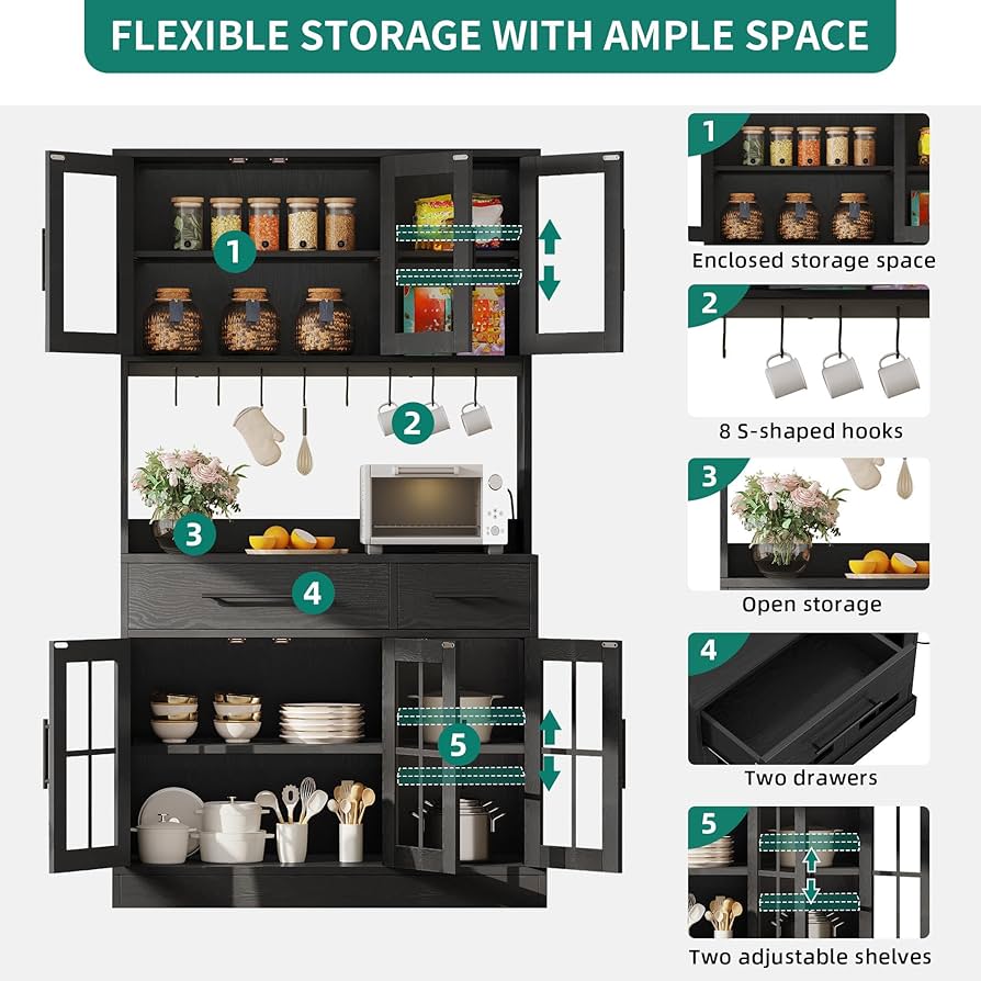 Amazon.com: YITAHOME 71'' Kitchen Pantry Storage Cabinet