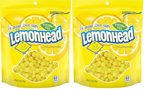 Vista 8 de Lemonhead Caramelo de limón duro, cítrico refrescante, bolsa resellable, 12 onzas