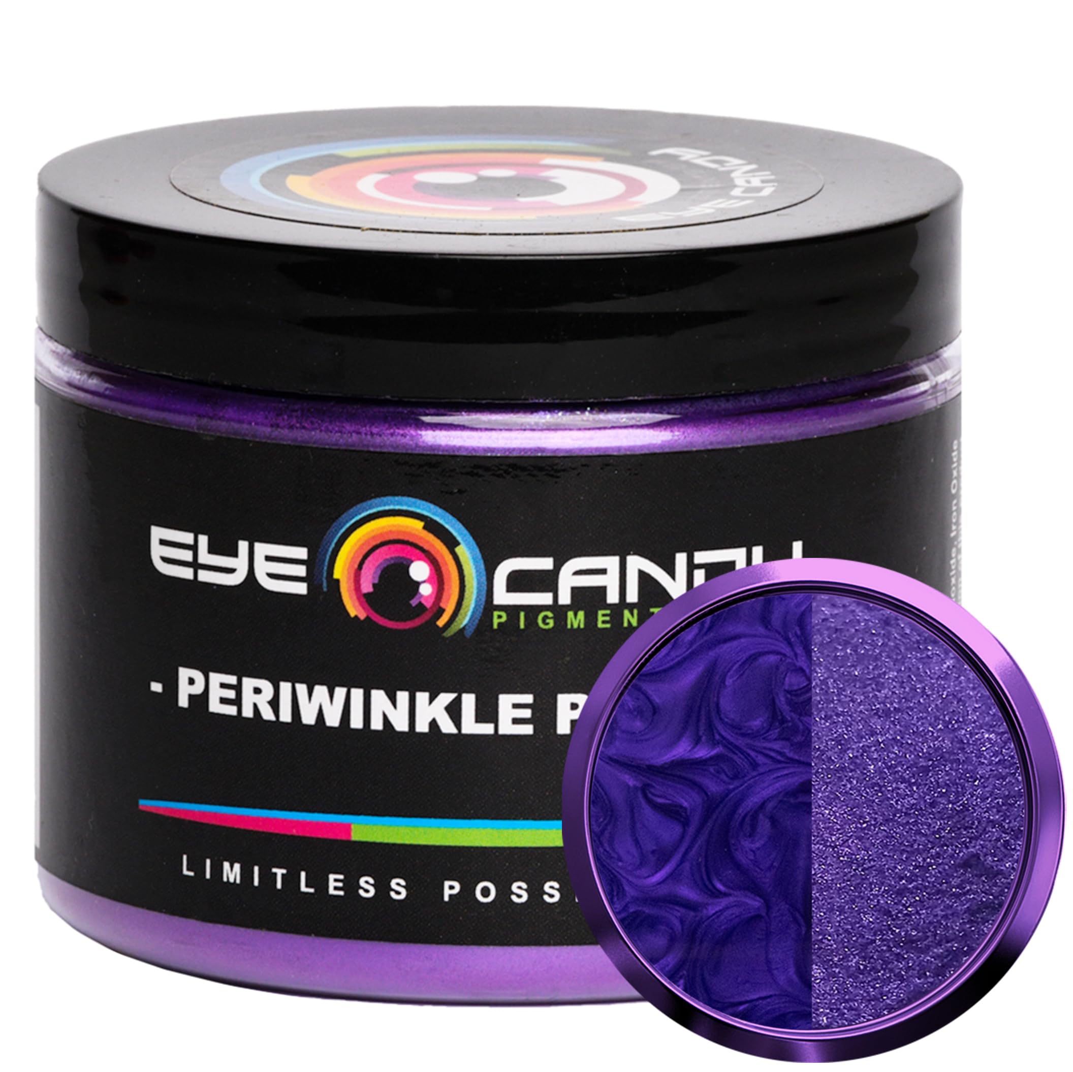 Eye Candy Pigments Premium Purple Mica Powder - Periwinkle Purple (50gr) - for Epoxy, Resin, Soap, Paint, Woodworking, Acrylic Pouring, Bath Bombs,