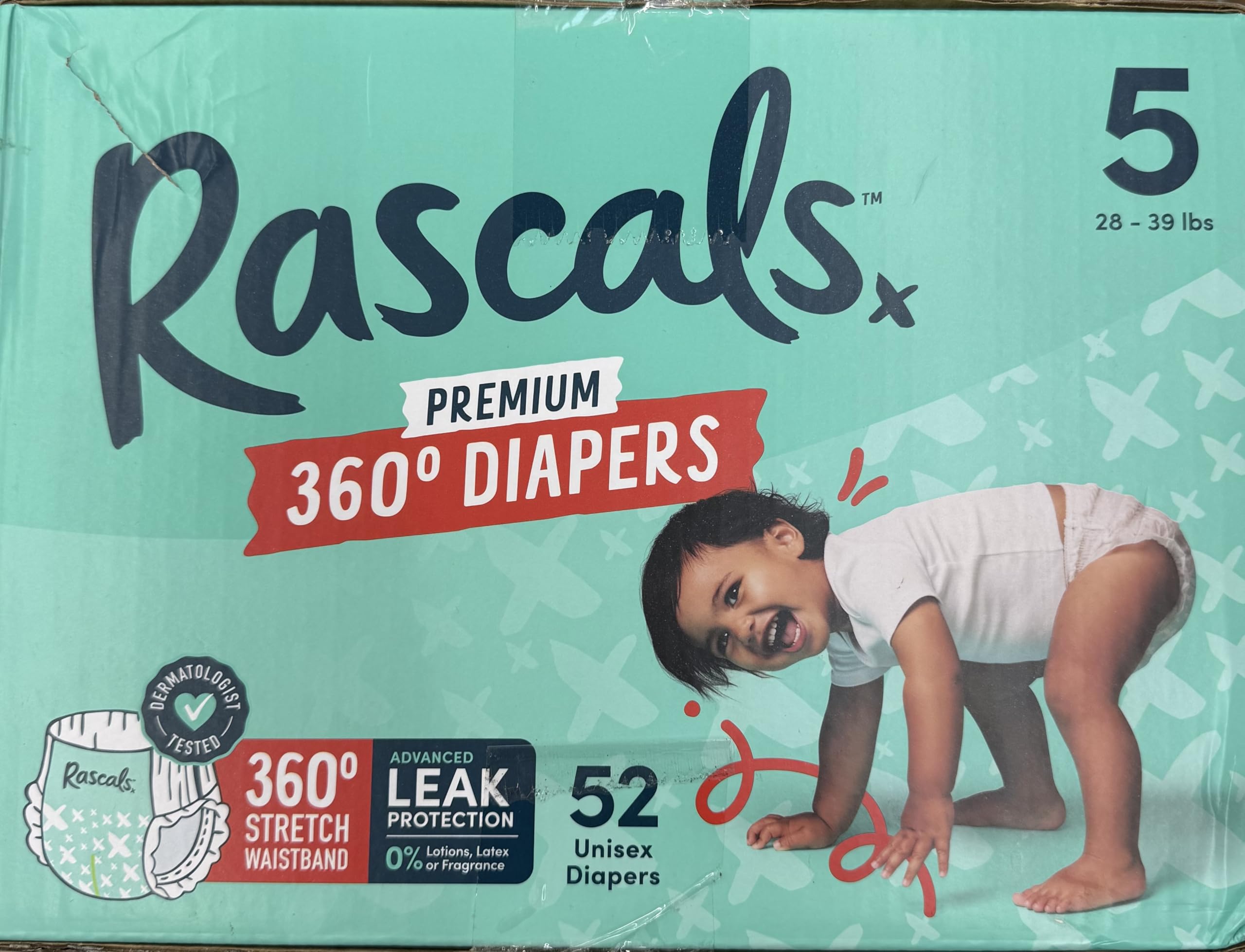 Amazon.com: Rascal + Friends Diapers Size 5, 52 Count : Baby